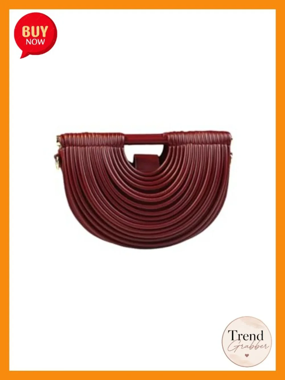 PU Leather Evening Clutch Purse Top Handle Crescent Handbag Crossbody Bag